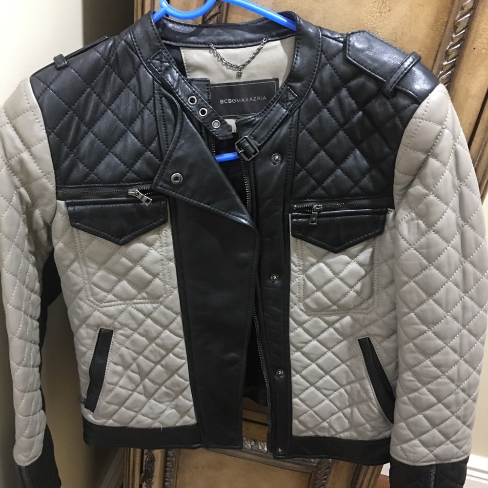 Bcbg Keith leather moto jacket XS